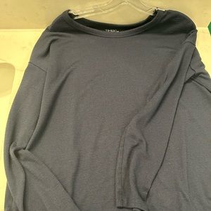 Time and tru brand, navy cotton long sleeve shirt size medium, worn one time